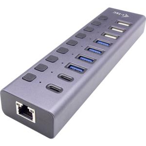 i-tec USB-A/USB-C Charging HUB 9port with LAN + Power Adapter 60 W