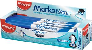 Maped whiteboardmarker Marker&apos;Peps, doos van 12 stuks, blauw