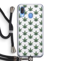 Weed: Samsung Galaxy A40 Transparant Hoesje met koord