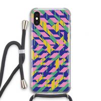 Skew Blush 1: iPhone XS Transparant Hoesje met koord
