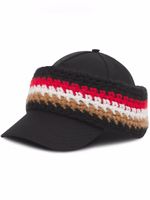 Burberry casquette à empiècements en maille - Noir