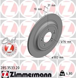 Remschijf Coat Z 285353320