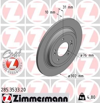 Remschijf Coat Z 285353320