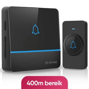 X-Sense WD1C2NB Draadloze Deurbel met 1 ontvanger - Zwart