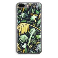Tropical Palms Dark: iPhone 8 Plus Transparant Hoesje - thumbnail