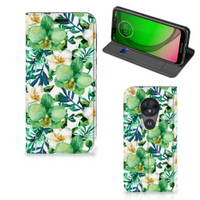 Motorola Moto G7 Play Smart Cover Orchidee Groen - thumbnail