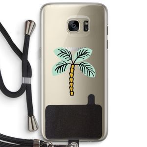 Palmboom: Samsung Galaxy S7 Edge Transparant Hoesje met koord