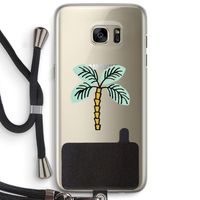 Palmboom: Samsung Galaxy S7 Edge Transparant Hoesje met koord Palmboom: Samsung Galaxy S7 Edge Transparant Hoesje met koord