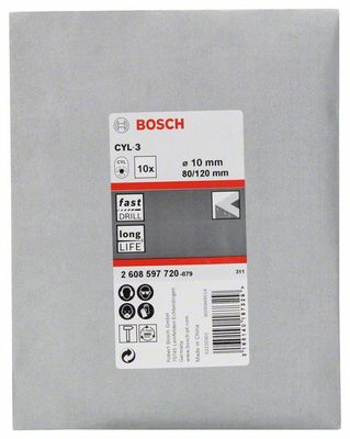 Bosch Accessoires Betonboren CYL-3 10 x 80 x 120 mm, d 9 mm 10st - 2608597720