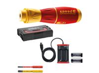 Wiha E-schroevendraaier speedE II electric schroefboor 7-delig met slimBits, Accu inbegrepen
