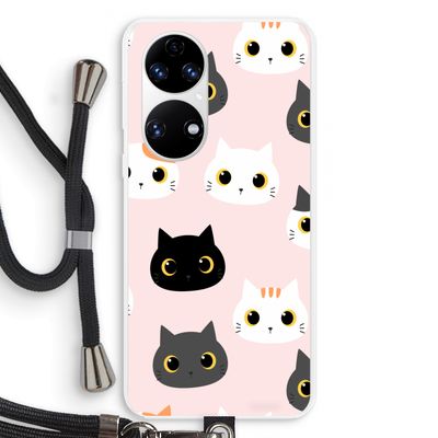 Katten: Huawei P50 Transparant Hoesje met koord