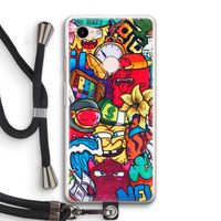 No Rules: Pixel 3 Transparant Hoesje met koord