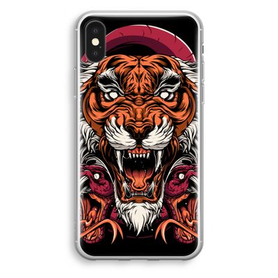 Tiger and Rattlesnakes: iPhone X Transparant Hoesje