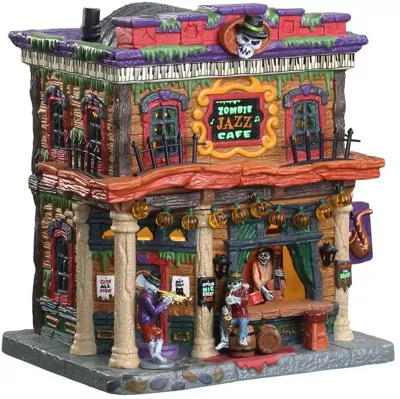 Lemax zombie jazz café verlicht huisje Spooky Town 2021