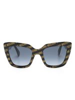 Moschino Eyewear lunettes de soleil à monture papillon - Noir - thumbnail