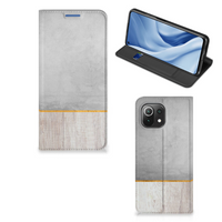 Xiaomi 11 Lite NE 5G | Mi 11 Lite Book Wallet Case Wood Concrete - thumbnail