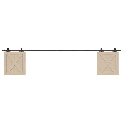 VidaXL Ophangset voor schuifdeur 244 cm koolstofstaal
