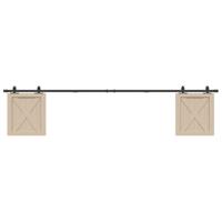 VidaXL Ophangset voor schuifdeur 244 cm koolstofstaal