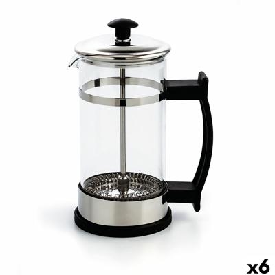 Cafetière Quid Serenia Transparant Glas Roestvrij staal 350 ml (6 Stuks)