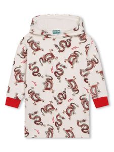 Kenzo Kids robe imprimée à capuche - Tons neutres