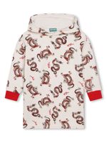 Kenzo Kids robe imprimée à capuche - Tons neutres - thumbnail