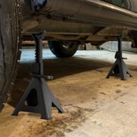 Set van 2 Autokrikken 6 Ton Draagkracht Zware Metalen Autohefbruggen met Verstelbare Hoogte van 36-58,5 cm