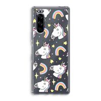 Rainbow Unicorn: Sony Xperia 5 Transparant Hoesje