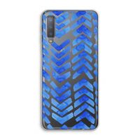 Blauwe pijlen: Samsung Galaxy A7 (2018) Transparant Hoesje