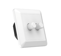 Dubbele LED dimmer 2x 2-100W LED verlichting druk draai Fase afsnijding dimmethode
