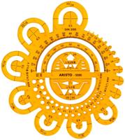 Aristo ar-5020 afrondingssjabloon 0.5-40 mm, oranje-transparent