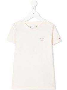 Tommy Hilfiger Junior t-shirt à logo imprimé - Tons neutres