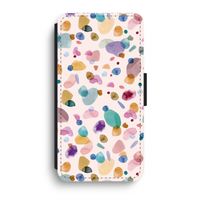 Terrazzo Memphis Pink: iPhone XR Flip Hoesje