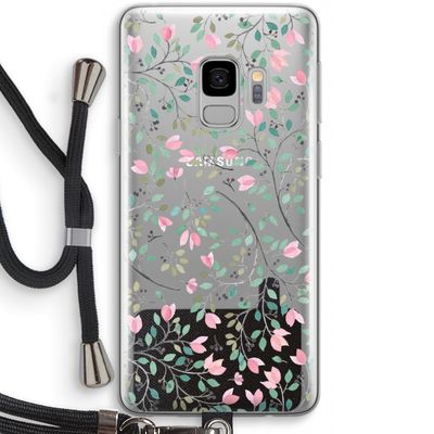 Sierlijke bloemen: Samsung Galaxy S9 Transparant Hoesje met koord