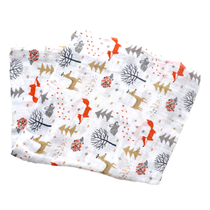 Swaddle hydrofiele doek - Bosdieren