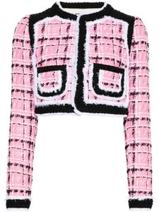 DSQUARED2 veste en tweed à coupe crop - Rose