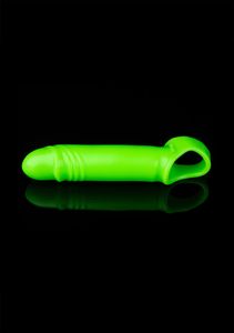 Smooth Stretchy Penis Sleeve - Glow in the Dark - Neon Green