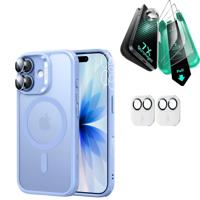 iPhone 17 Bundle Classic Hybrid Magnetic Case (Camera Control) and Armorite Screen Protector - Frosted Light Blue