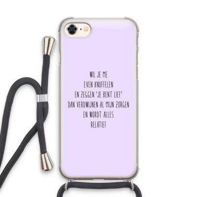 Relatief: iPhone 8 Transparant Hoesje met koord