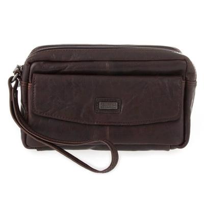 Spikes en Sparrow Wristbag Polstas Donker Bruin