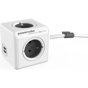 Allocacoc PowerCube Extended, stekkerdoos met USB stekkerdoos België | Frankrijk