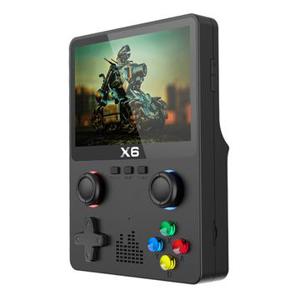 X6 HD 3,5-inch scherm Handheld Game Console Ingebouwde Video Games Machine met Dual Joystick Ontwerp - Zwart