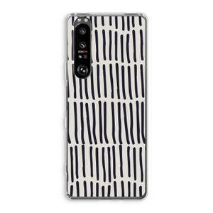 Moroccan stripes: Sony Xperia 1 III Transparant Hoesje