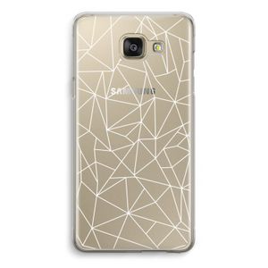 Geometrische lijnen wit: Samsung Galaxy A5 (2016) Transparant Hoesje