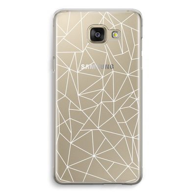 Geometrische lijnen wit: Samsung Galaxy A5 (2016) Transparant Hoesje