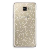 Geometrische lijnen wit: Samsung Galaxy A5 (2016) Transparant Hoesje