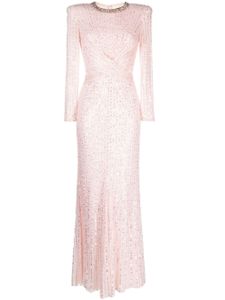 Jenny Packham robe longue Macelline à sequins - Rose