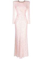 Jenny Packham robe longue Macelline à sequins - Rose