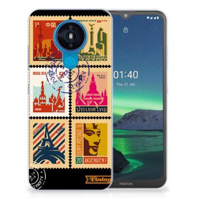 Nokia 1.4 | Silliconen Back Cover | Postzegels