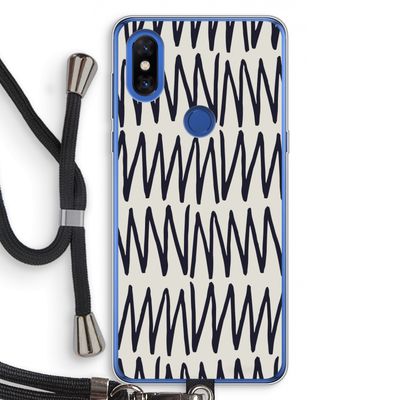 Marrakech Zigzag: Xiaomi Mi Mix 3 Transparant Hoesje met koord