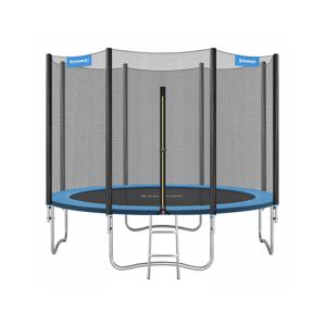 Trampoline met met veiligheidsnet beklede stangen, Hemelsblauw / 305 cm